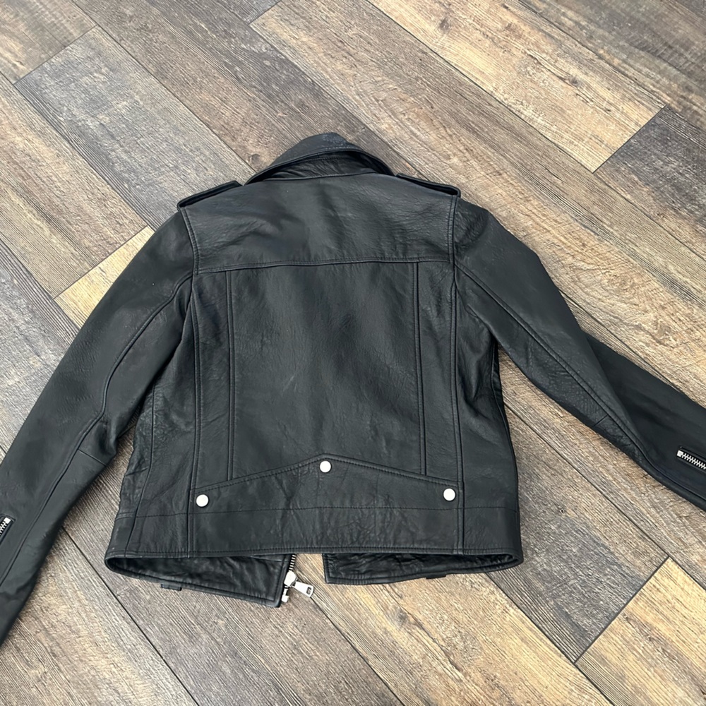 7 for All Mankind Leather Jacket - Picture 3 of 4